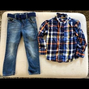 Carter’s/Osh Kosh Jeans/Button Shirt bundle sz 3t